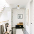Schoolhouse Ceiling Light Fixture with White Glass Shade
